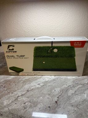 Dual Turf Golf Practice Mat — Green